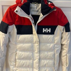 Helly Hansen Red and White Puffer Jacket